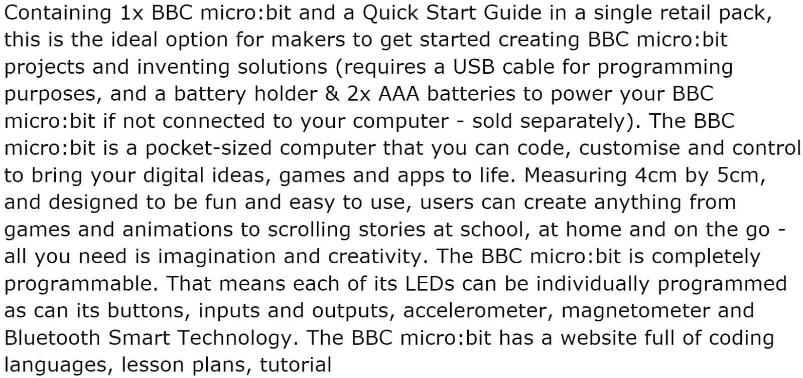 כרטיס פיתוח לאלקטרוניקה BBC MICRO BIT דגם MB80